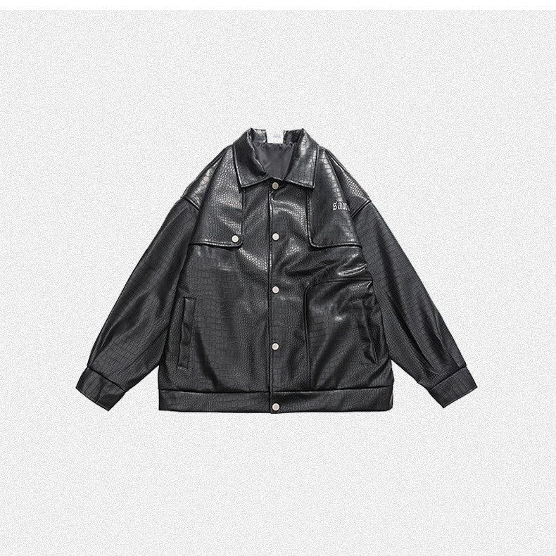 Polo Collar Jacket Men's Loose All-matching Casual