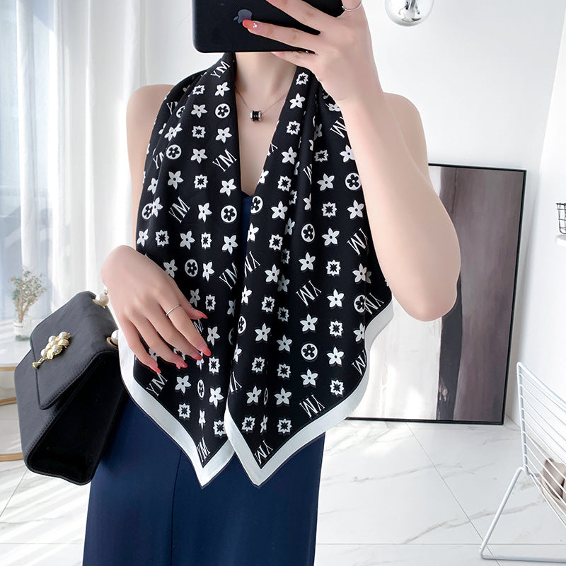 Fashion Home Color Leopard Twill Scarf