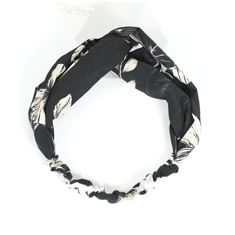 Creative Temperament Print Dark Headband Match Every Color