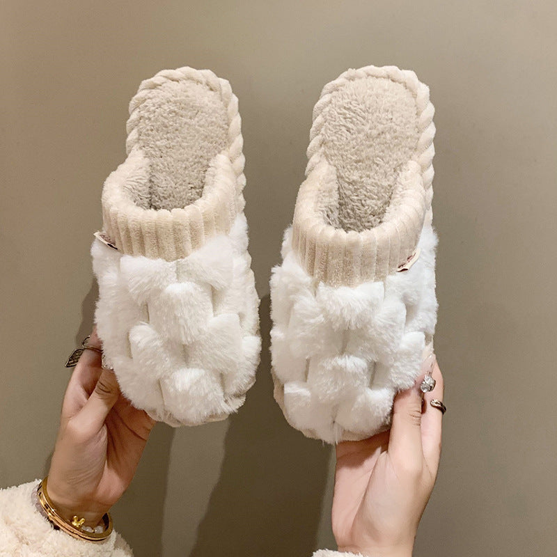 Cotton Slippers Female Home Non-slip Soft Bottom Warm Keeping