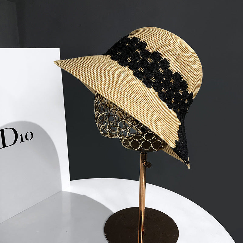 Sun UV Protection Lace Sunshade Fisherman Hat Foldable
