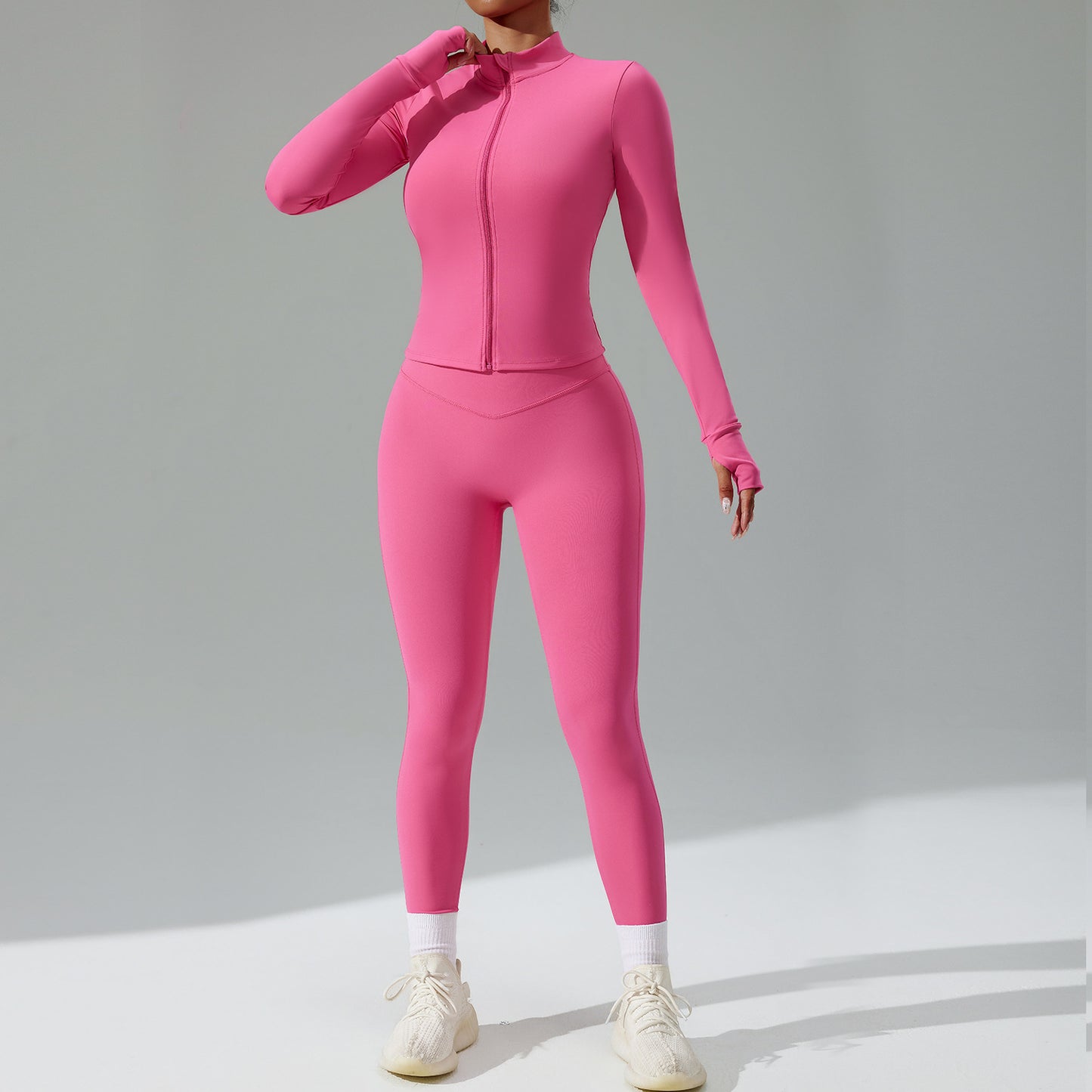 Cardigan Running Sports Quick-drying Workout Clothes Three-piece Suit