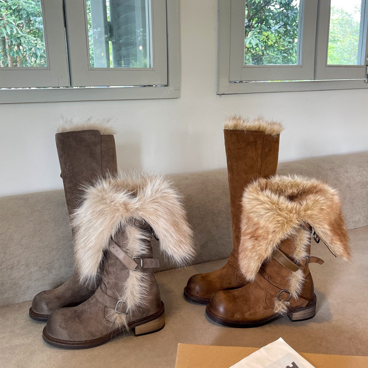 Womens Fleece-Lined Tall Snow Boots