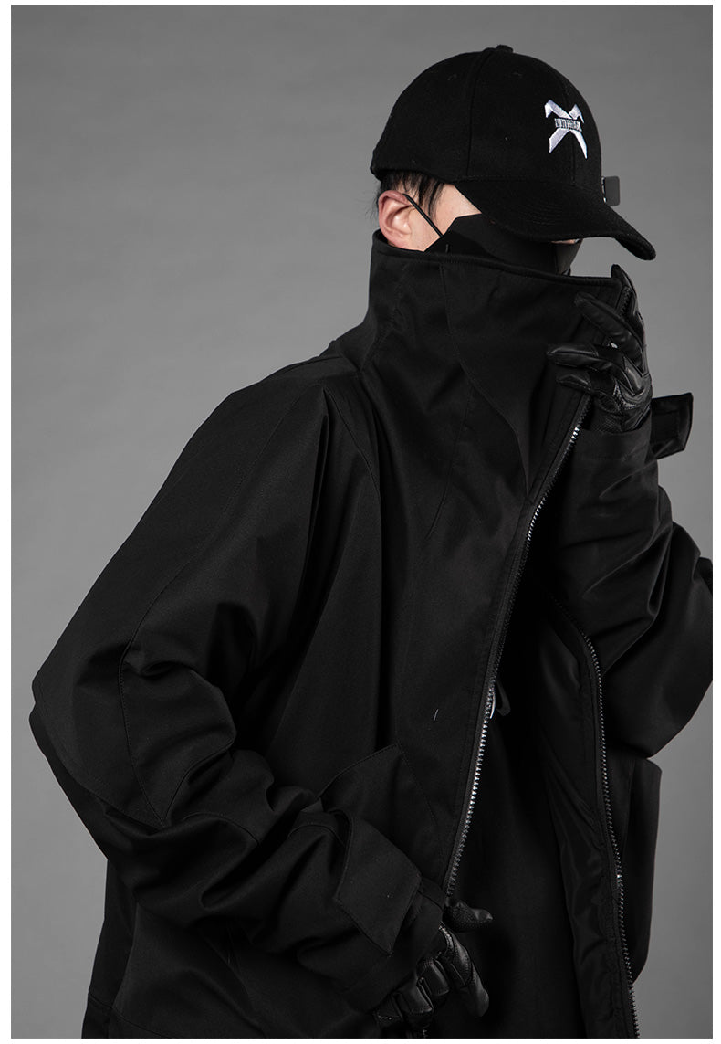 Multi-functional Ninja Stitching High-necked Hooded Jacket.