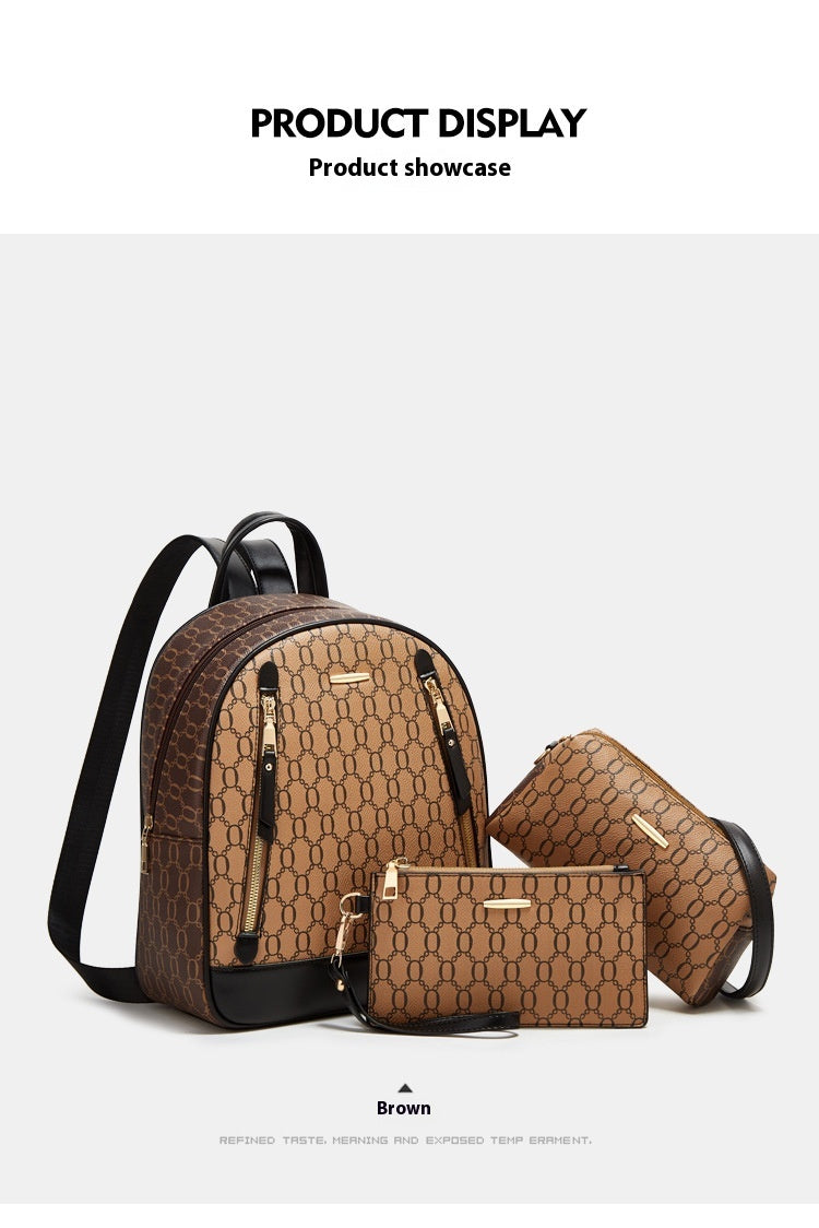 Trends Slingbackpack Three-use Women Bag Multipurpose Backpack Three-piece Set