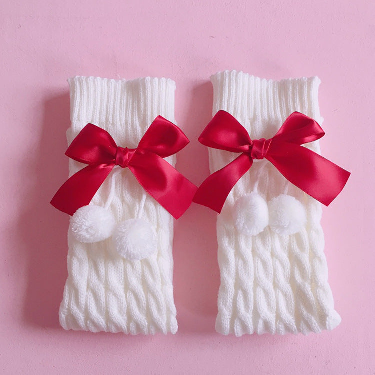 Warm Bow Elephant Socks Mid-calf Foot Sock
