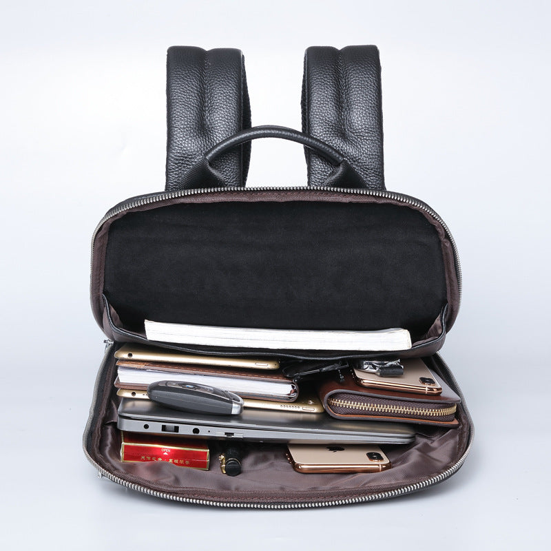 Genuine Leather Backpack For Men's Outdoor Leisure