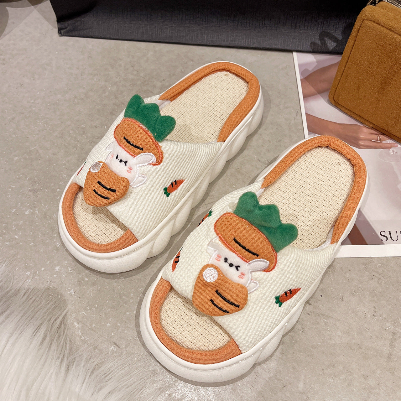 Casual Home All Season Cotton Linen Slippers