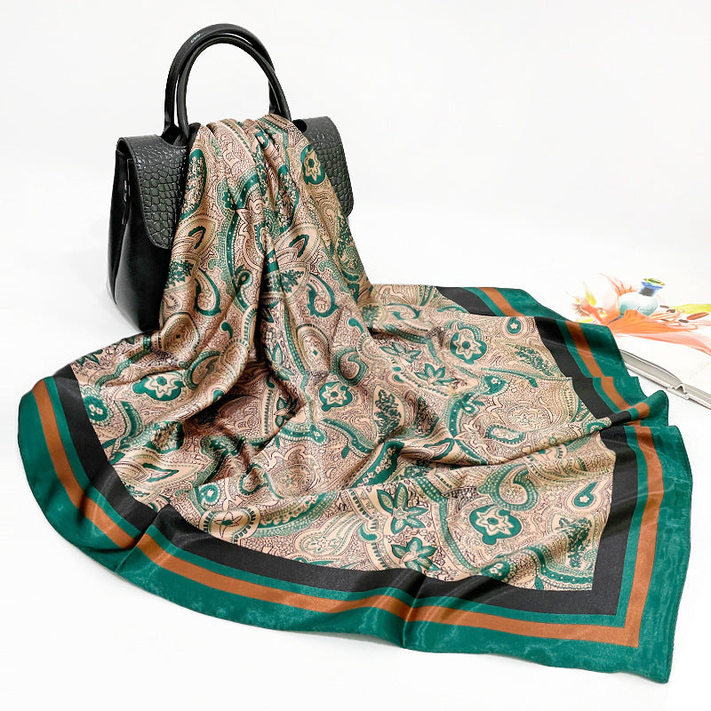 Spring And Autumn New 90cm Silk Scarf Silk Square