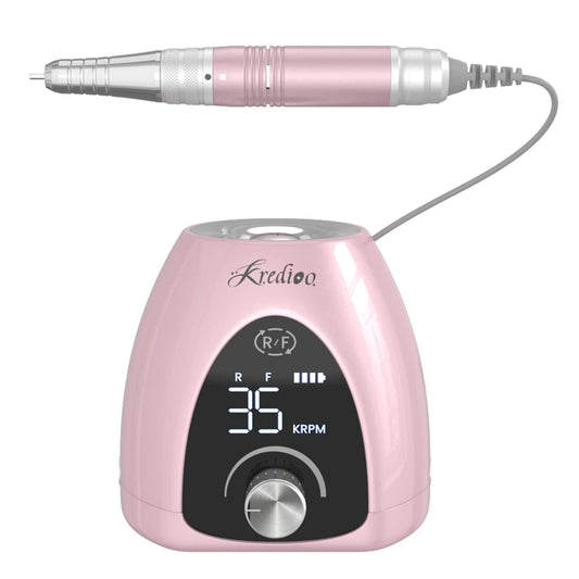 Nagelfräser Für Gelnägel 35000 U/Min Elektrische Nagelfräser 6 in 1 Maniküre Set Elektrisch Stufenlose Geschwindigkeit Mit LED Dislay Für Nagelhaut Shellac Acrylgel, Sicher Für Anfänger Profi