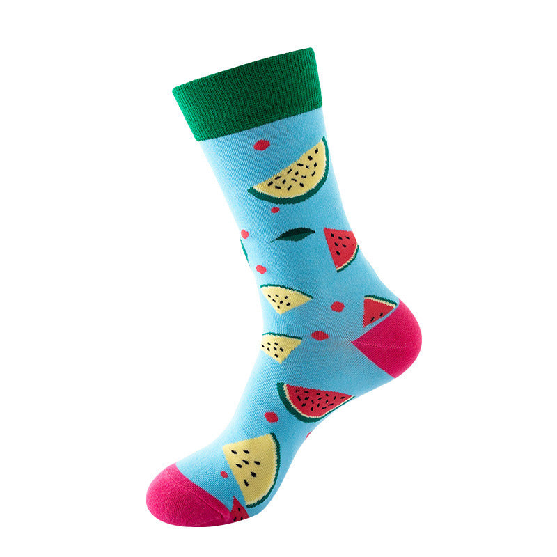 Niche Trendy Mid Tube Socks Couple Geometric