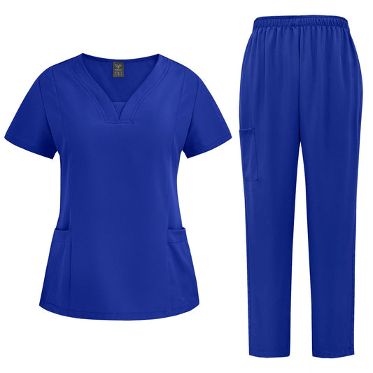 Women's Casual Loose Solid Color Nurse Workwear Set