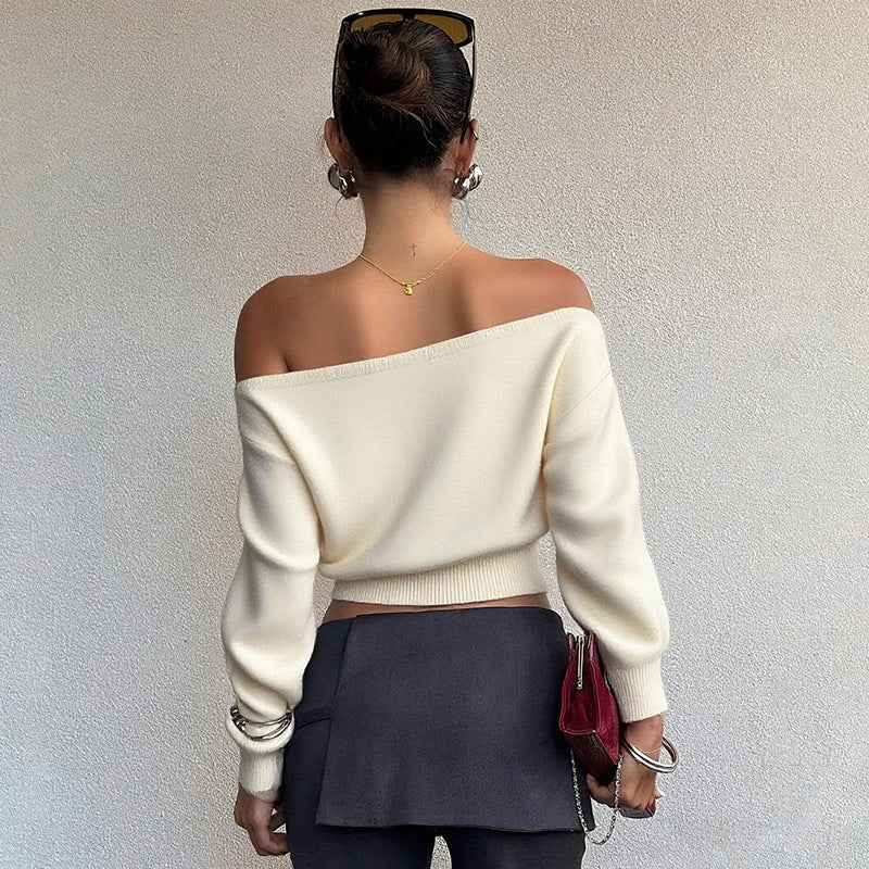 Dame Mode Enkel Elegant Slim-fit Langærmet Top