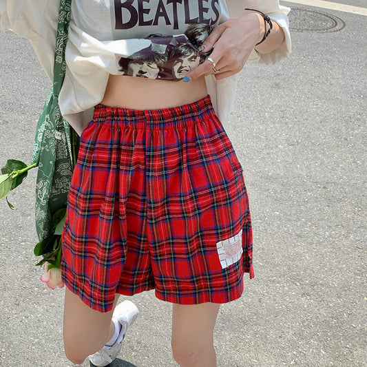 New Straight Loose High Waist A-line Wide Leg Pants Hot Pants