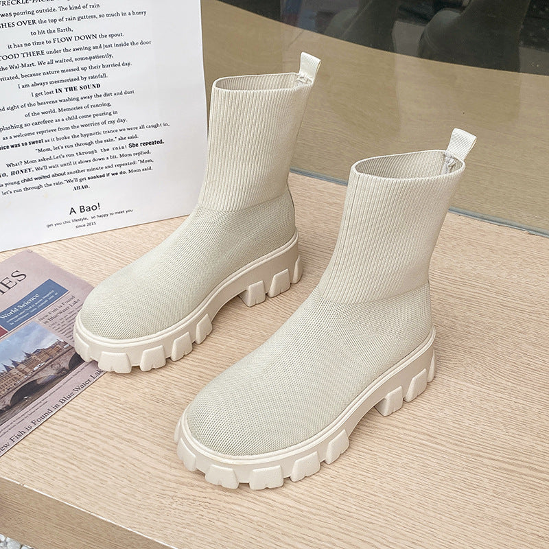 Short Thin Skinny Boots Women's Short Boots