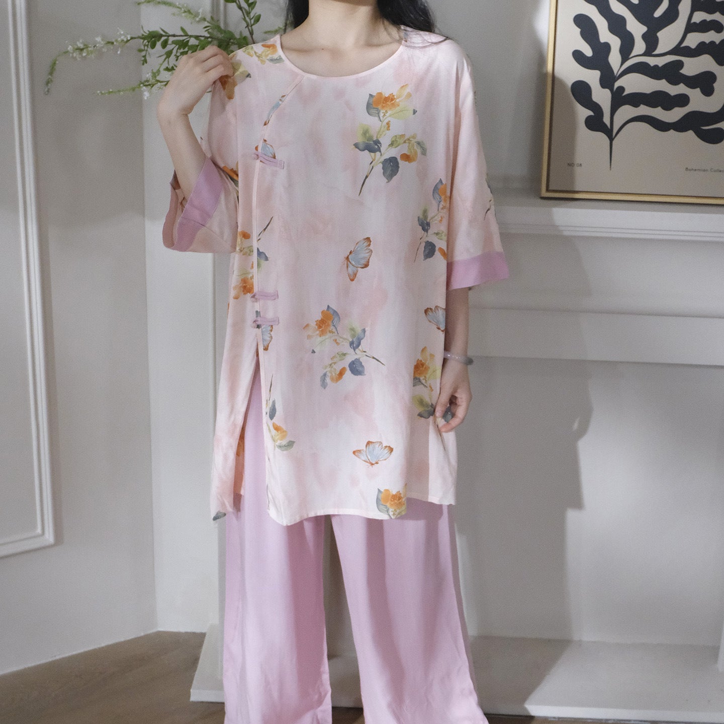 Can Be Worn Outside New National Style Poppin Pajamas Suit