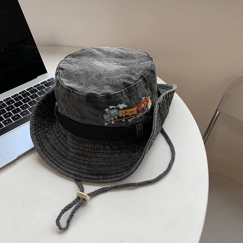 Washed Old Bucket Hat Women's Summer Sunshade