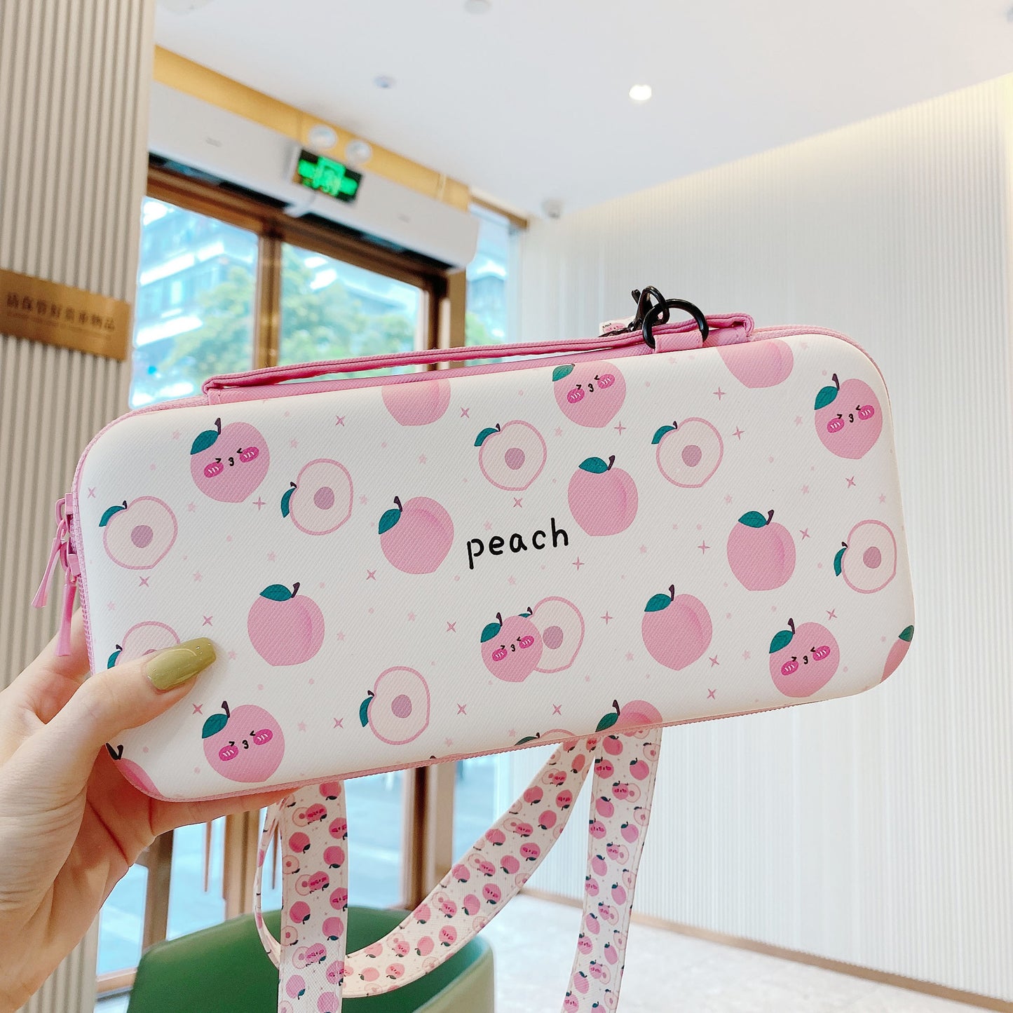 Cartoon Fruit Messenger Game Console Crossbody Lanyard Storage Bag