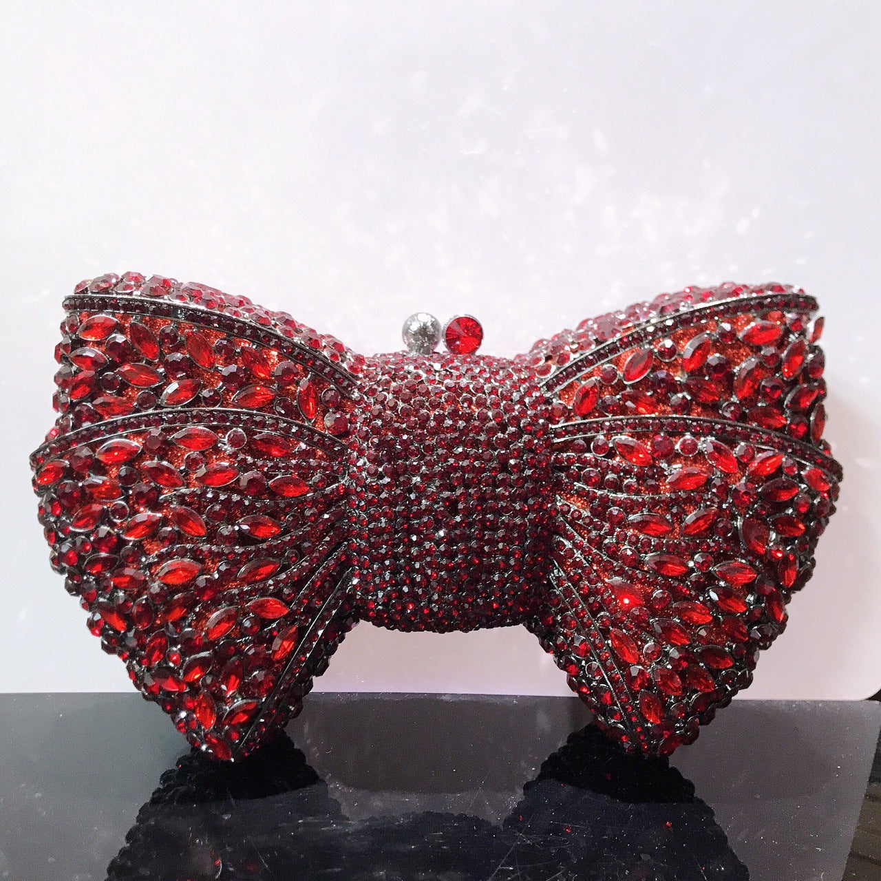 Bow Diamond Evening Bag Rhinestone Clutch