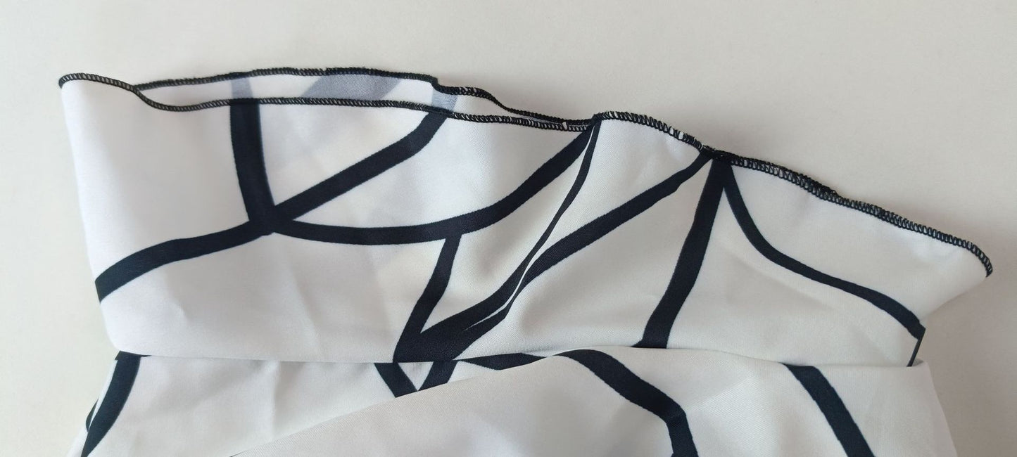 European And American Fashion Abstract Printed Dress