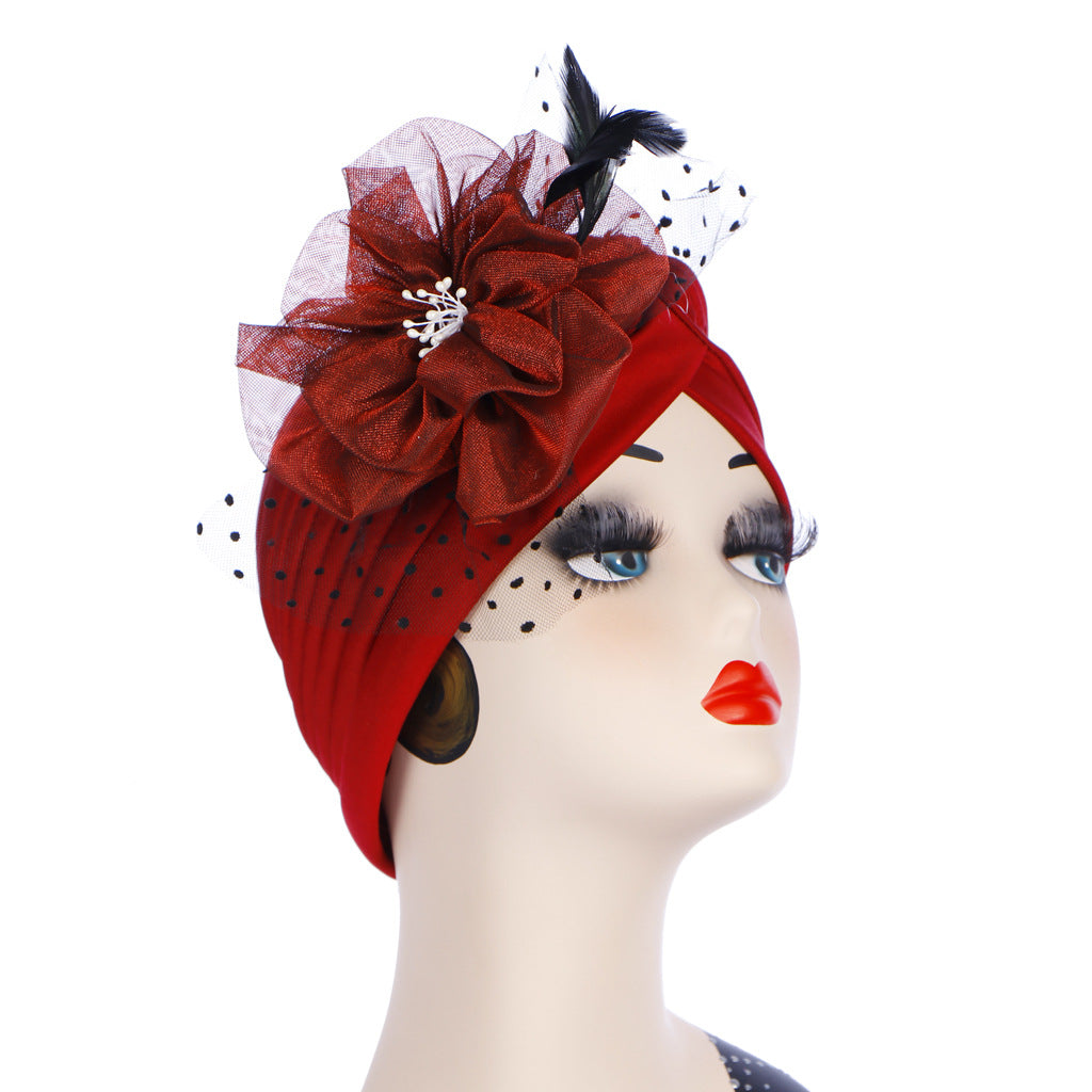 Spring And Autumn New Indian Hat Flower Headscarf
