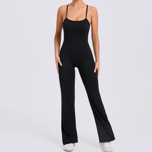 Shoulder Strap Horn Yoga Jumpsuit