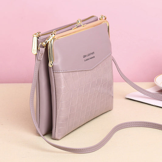 Skuldertasker med lås Dametasker med alligatormønster Crossbody Telefontaske