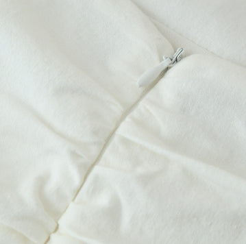 Summer Pleated Decorative Stitching Mid-waist Skirt