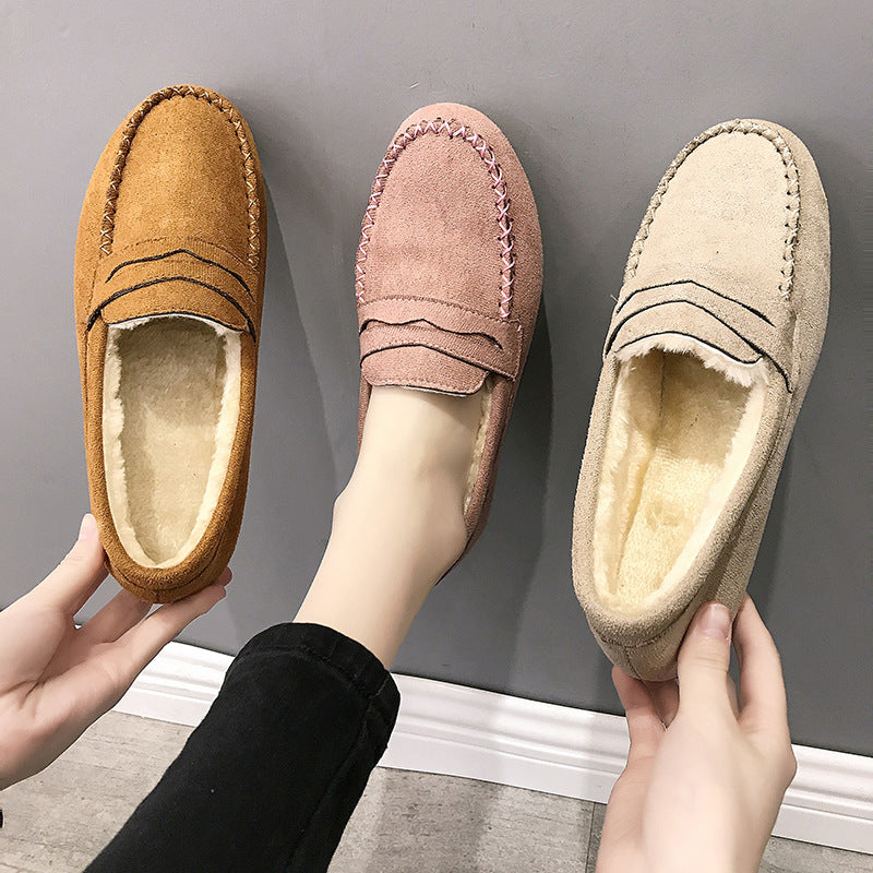 Women's Fashion Personalized Winter Peas Flat Shoes