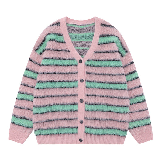European And American Style Brushed Fleece Sweater Coat