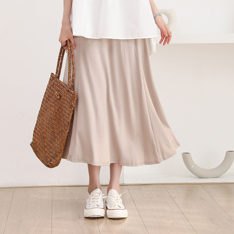 Spring And Summer Women's Large Swing Flare Skirt Long