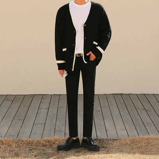 Men's Knitting Loose Sweater Coat