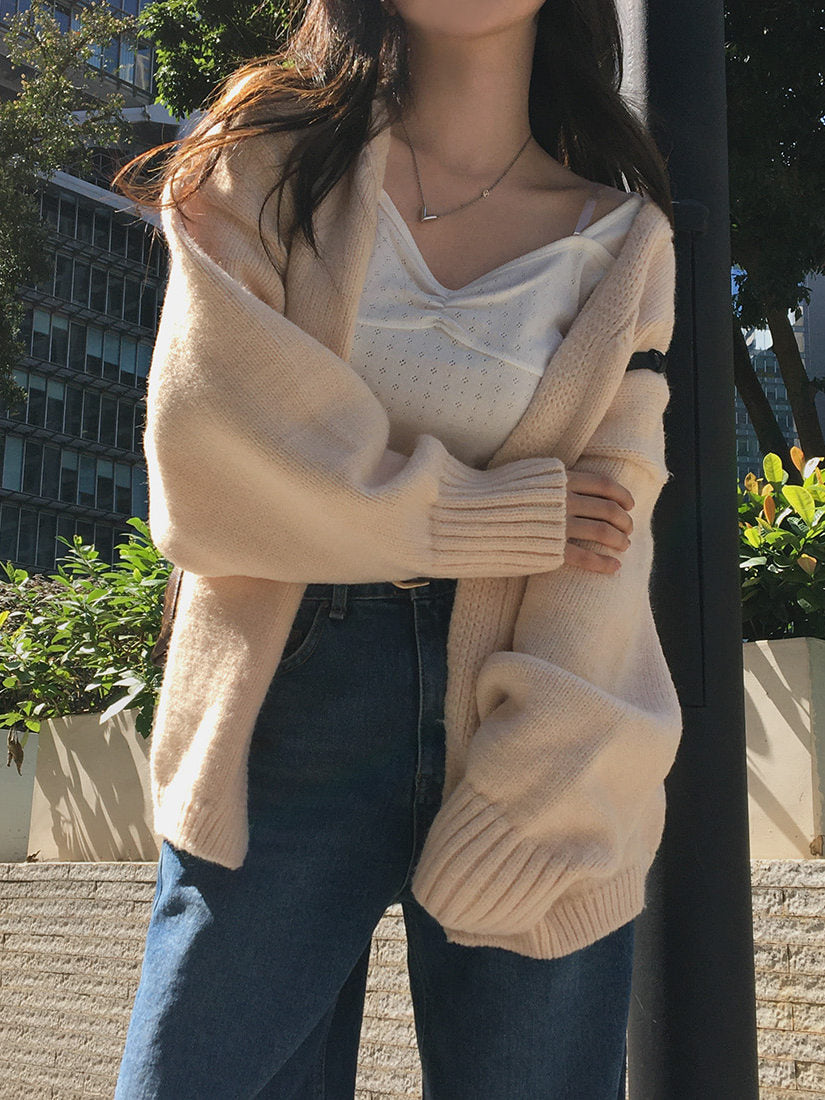 Sweater Coat Women's Loose Long-sleeved Knitted Cardigan
