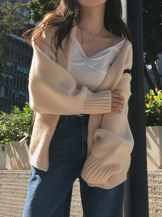 Sweater Coat Women's Loose Long-sleeved Knitted Cardigan