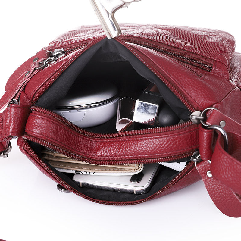Large Capacity Soft Leather Fashion Shoulder Crossbody Bag