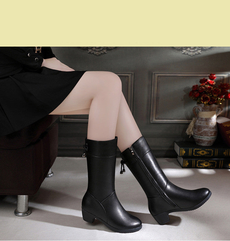 Women's Thick Heel Casual Martin Boots