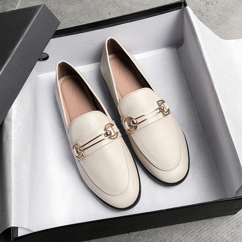 The New All-match One-step Flat Retro Single Shoes Large Size