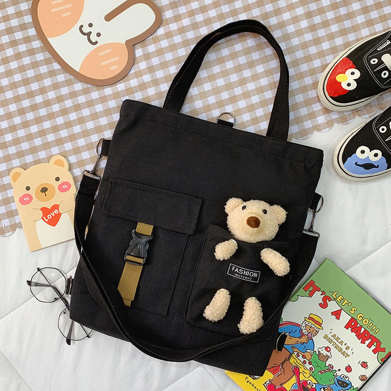 Trendy Cool Girl Student Cute Bear Cartoon Bag