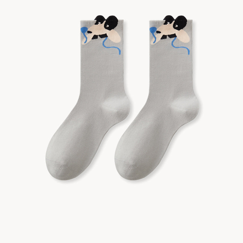 Japanese Lovely Flower Breathable Tube Socks