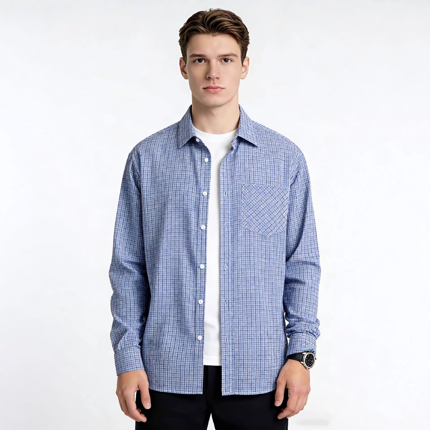 Men's Business-Casual Multi-Color Lapel Shirt