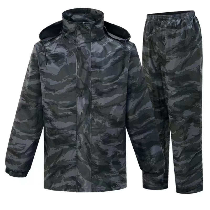 Split Camouflage Raincoat Rain Pants Suit Rainproof