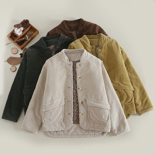 Women's Casual New Cotton Jacket Corduroy Coat