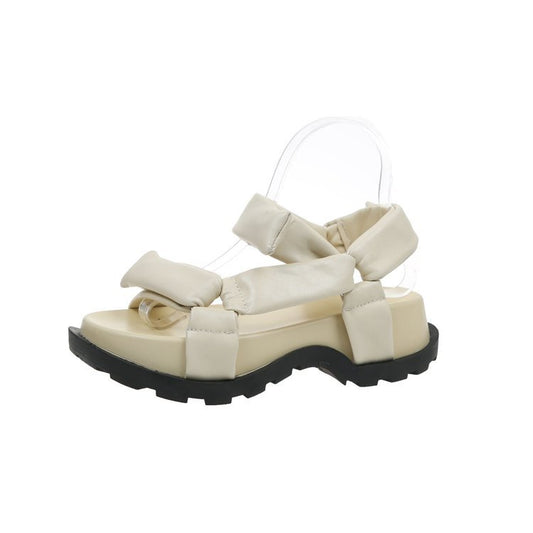Velcro Sponge Cake Platform Roman Shoes Women South Korea East