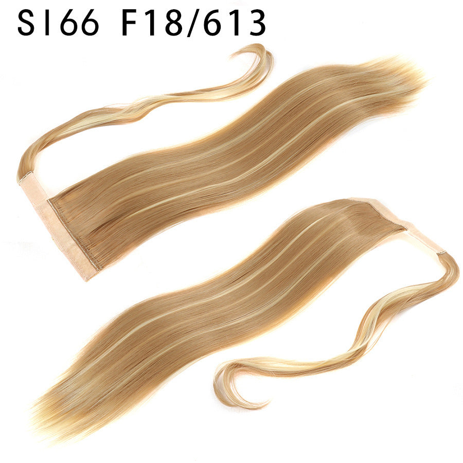 Long Straight Synthetic Wig With Headband For Womens Ponytail