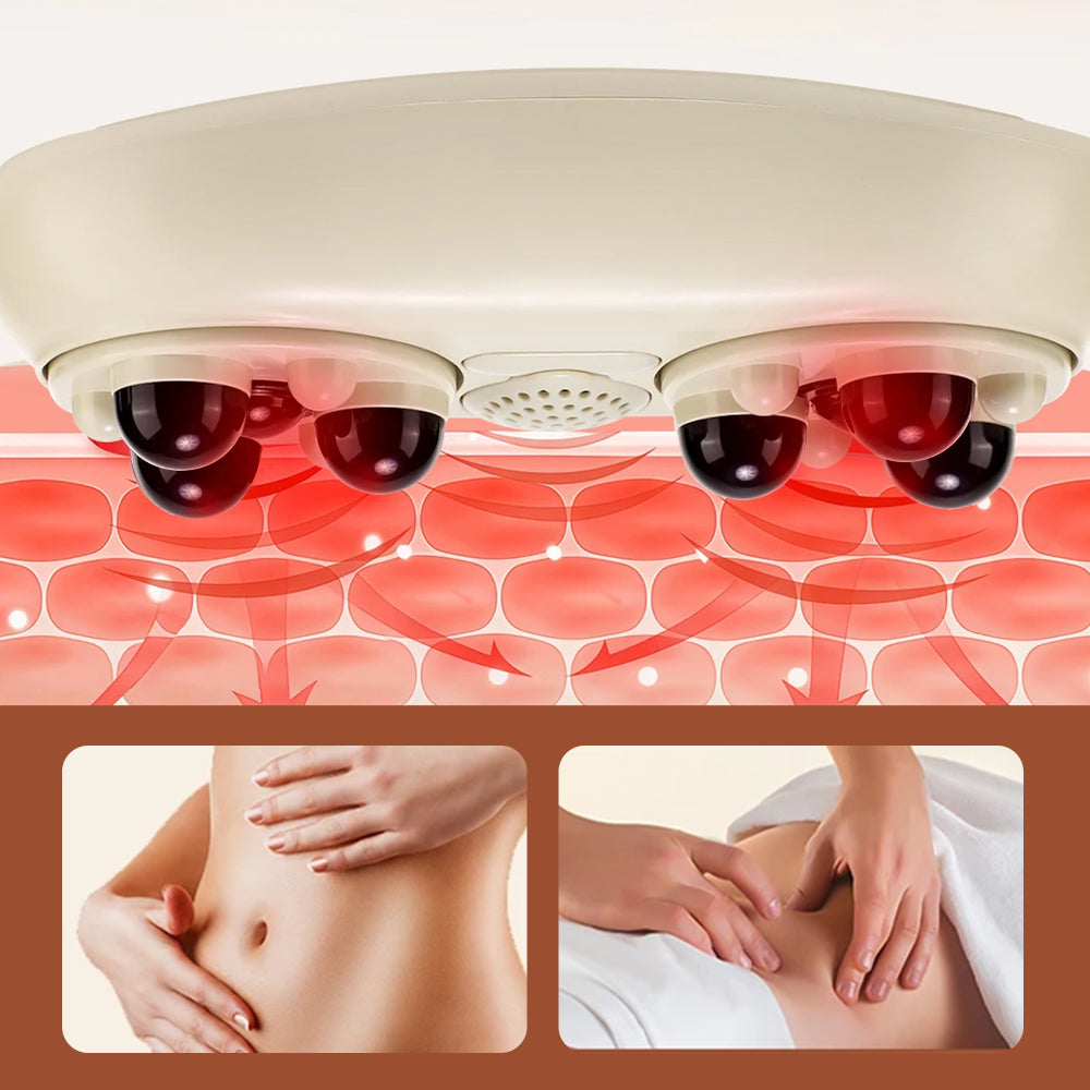 Smart Abdominal Massager With Heat Therapy 3D Kneading Auto Direction Change Portable Home Use