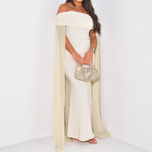 Womens Solid-Color Casual Bodycon Maxi Dress