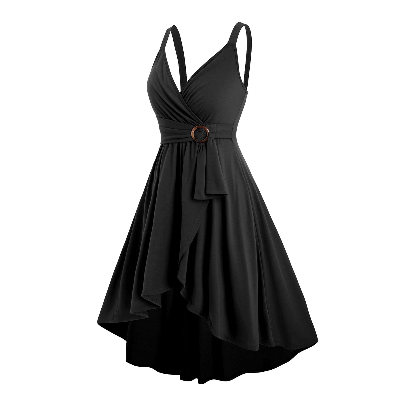 V-neck Strap Waist-tight Temperament Dress