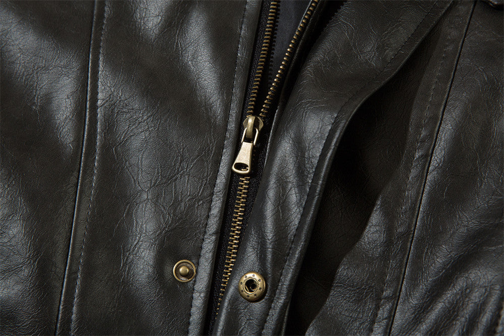 Fall Retro Hip Hop PU Leather Jacket For Men