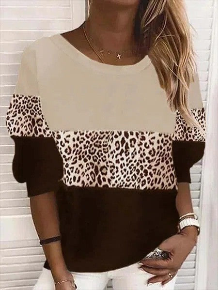 Autumn And Winter Long Sleeve Round Neck Street Hipster Pullover Loose Striped Sweater