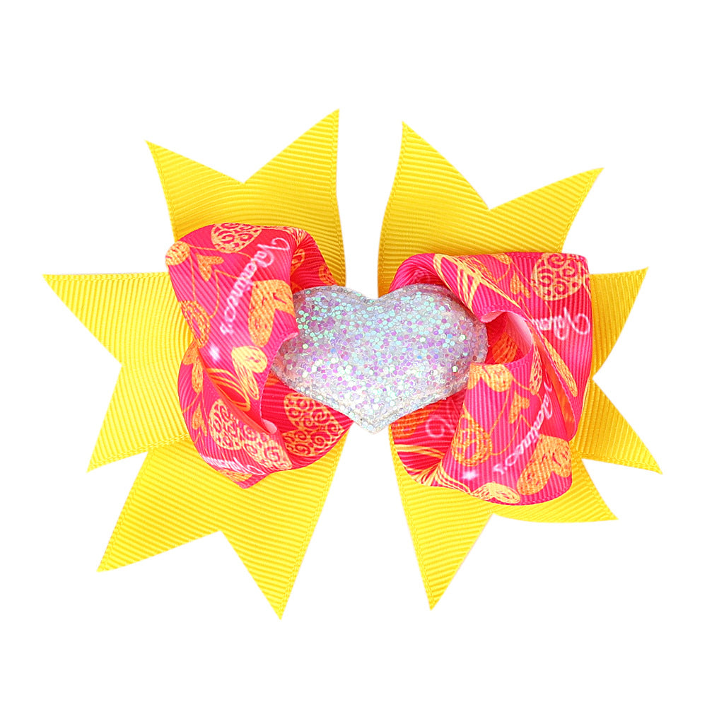 Children's Bow Hairpin Multi-layer Love Edge Clip